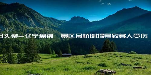 今日头条-辽宁盘锦一景区吊桥倒塌导致多人受伤 吊桥安全值得令人反思